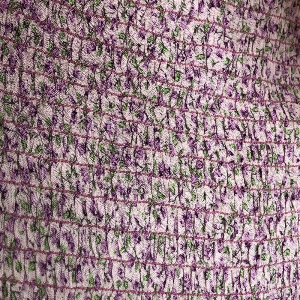 NWT Hem & Thread Ruffle Smocked Floral Tube Top - Picture 3 of 5